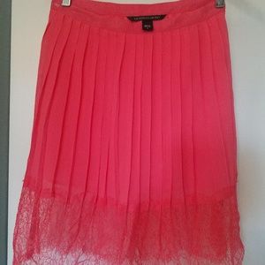 New Victoria's Secret Coral Pleated Silky Skirt